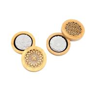 HSUYUN 2 Pièces Diffuseur Huiles Essentielles Bois, Petit Galet Diffuseur Huile Essentielle avec 2 Pierres D'aromathérapie, Diffuseur à Parfum Élégant en Plâtre pour Bureau, Convient pour Le Salon