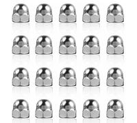 HSUYUN 20 Pièces Ecrous Borgnes M10 Inox 304, Ecrous Hexagonaux DIN1587, Cache Ecrou Boulon Acier Inoxydable, Ecrous Borgnes Hexagonaux pour Structure Métallique, Bois et Machines