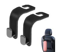 HSUYUN Cintre Voiture, 2 Pièces Crochets Siège Voiture, Crochet Portiere Voiture Rotatif à 360°, Porte Veste pour Appui-Tête en Cuir, pour Appuis-Tête de Voiture, Sacs à Dos Suspendus, Chapeaux