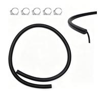 HSUYUN Durite Essence NBR, Tuyau Essence Int Ø10 mm x Ext Ø17 mm, 1 Mètre | Durite Refroidissement avec 5 Colliers de Serrage, Tuyaux de Carburant, pour Automobile et Tondeuse à Gazon