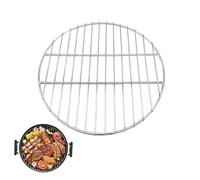 HSUYUN Grille de Barbecue, Acier Inoxydable Grille Barbecue Ronde, Diamètre 30 cm Grille Ronde Barbecue, Robuste Grille Ronde INOX Barbecue, Argent, pour Le Camping, Pique-Niques, Grils de Jardin
