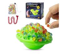 HSUYUN Jeu de Billes en Équilibre, 60 Pièces Billes Couleurs, Espace de Rangement Intégré | Jeu Familial Amusant pour Enfants et Adultes | Jeu de Société pour 1 à 4 Joueurs