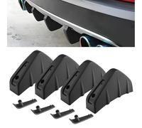 HSXDTK Diffuseur De Spoiler De Pare-Chocs Arrière pour Vauxhall Opel Corsa E, Anti-Usure Châssis Décoration Aileron Voiture, Tuning Voiture,A-Black