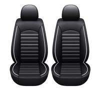 HSXDTK Housses de Siège de Voiture pour Skoda SUV Enyaq iV/Kamiq/Karoq/Kodiaq/Kushaq/Vision/Yeti, Housses de Protection pour Siège Avant de Voiture, Antidérapant Housses de Siège,Black and White