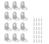 Hsyadazi 12 Pièces Connecteur D'angle En Acier Inoxydable 90 Degrés (20*20mm) - Equerres Métalliques Avec Vis De Montage - Equerres En L Stables Pour Le Montage De Meubles
