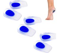 Hsyadazi 3 paires de semelles pour épine calcanéenne (taille S, 35-39) - Coussinets en gel souple contre l'épine calcanéenne et la fasciite plantaire - Semelles orthopédiques pour femmes/hommes - Bleu