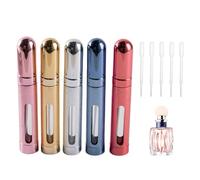 Hsyadazi 5 pièces 12 ml vaporisateur de parfum rechargeable, mini vaporisateur portable Vaporisateurs de poche portables pour les voyages, les vacances et les voyages en avion