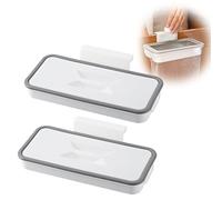 Hsyadazi Lot de 2 Supports de Sac Poubelle Suspendu Avec Couvercle, Support pour Sac Poubelle de Placard, Poubelle de Cuisine Suspendue, Rangement Pratique pour Cuisine, Placard et Camping