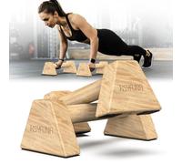 HSYFUNA Parallettes Calisthenics, Barres Parallèles en Bois, Push Up Bar | Poignées pour entraînement musculaire et musculation, équipement Calestetic pour l'intérieur et l'extérieur