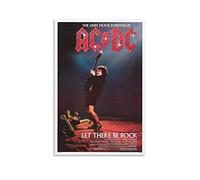 HSYIFF Affiches et impressions Senza Cornice 30 * 50cm ACDC Let There Be Rock Vintage Home Bedroom Living Room Decor