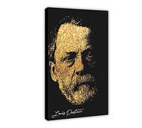 HSYIFF Impression Sur Toile Senza Cornice 30 * 50cm Louis Pasteur Motivational Poster Canvas Wall Art Room Pictures for Bedroom Gifts Decor