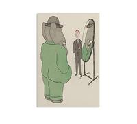 HSYIFF Peintures Sur Toile Senza Cornice 60 * 80cm Poster Babar Jean De Brunhoff Poster Modern Family Bedroom Decor