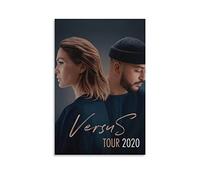 HSYIFF Tableau Toile Decoration Senza Cornice 50 * 70cm Vitaa e Slimane Cantanti francesi Album Poster Tela Wall Art Room Immagini per Camera da letto Regali Decor