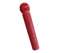 Hsylvanix Accessoire de Microphone en métal ABS étincelant, idéal, Red | Durabilité Construction en plastique ABS et métal confortable à tenir pour les artistes chanteurs danseurs pour les