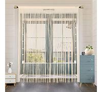 HSYLYM String Porte Rideau décorations de fenêtre diviseur de pièce décorations de Chambre Rideau Simple pour fenêtre 200x200cm Champagne