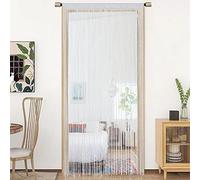 HSYLYM String Porte Rideau décorations de fenêtre diviseur de pièce décorations de Chambre Rideau Simple pour fenêtre 90x200cm Blanc