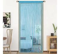 HSYLYM String Porte Rideau décorations de fenêtre diviseur de pièce décorations de Chambre Rideau Simple pour fenêtre 90x200cm Sarcelle de mer