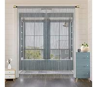 HSYLYM String Porte Rideau décorations de fenêtre diviseur de pièce décorations de Chambre Rideau Simple pour fenêtre 200x200cm Gris