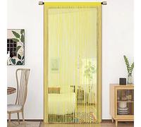 HSYLYM String Porte Rideau décorations de fenêtre diviseur de pièce décorations de Chambre Rideau Simple pour fenêtre 90x200cm Jaune Moelleux