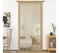 HSYLYM String Porte Rideau décorations de fenêtre diviseur de pièce décorations de Chambre Rideau Simple pour fenêtre 90x200cm Écru Profond