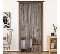 HSYLYM String Porte Rideau décorations de fenêtre diviseur de pièce décorations de Chambre Rideau Simple pour fenêtre 90x200cm Brun