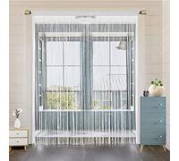 HSYLYM String Porte Rideau décorations de fenêtre diviseur de pièce décorations de Chambre Rideau Simple pour fenêtre 200x200cm Blanc