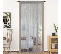 HSYLYM String porte rideau décorations de fenêtre diviseur de pièce décorations de chambre rideau simple pour fenêtre 90x200cm Gris