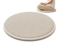 HSYTEK Coussin de méditation rond - Diamètre : 30 cm - Perméable à l'air - 2 cm d'épaisseur - Pour l'intérieur et l'extérieur - Marron 1