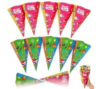 HSYTEK Lot de 12 sacs d'école pour fille et garçon - Longueur : 19 cm - Diamètre : 9 cm - Sachets pour frères et sœurs - À remplir pour la rentrée des classes, les fêtes