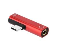 Hsyzygian Adaptateur de musique de type C vers 3,5 mm avec double sortie en métal pour diffusion de musique, conférences, appels et jeux mobiles USB C casque Link