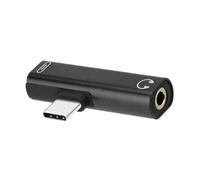Hsyzygian Adaptateur de musique de type C vers 3,5 mm avec double sortie en métal pour diffusion de musique, conférences, appels et jeux mobiles USB C casque Link