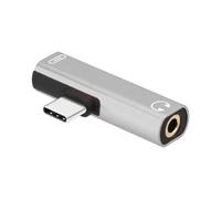 Hsyzygian Adaptateur de musique de type C vers 3,5 mm avec double sortie en métal pour diffusion de musique, conférences, appels et jeux mobiles USB C casque Link