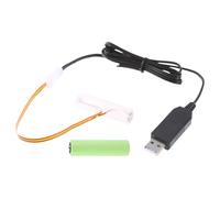 Hsyzygian Câble d'alimentation USB 3 V LR6 AA Dummys Eliminators - Adaptateur d'alimentation de rechange pour batterie 3 V