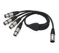 Hsyzygian Câble répartiteur de musique compact XLR 3 broches 60 cm conçu pour une installation facile dans n'importe quel environnement musical, lien mâle vers femelle