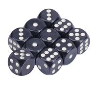 Hsyzygian Lot de 10 dés ronds à six faces en acrylique de 16 mm de couleurs assorties avec chiffres pour enfants