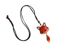 Hsyzygian Pendentif en bois fabriqué à la main pour porte-clés, sacs, voitures, jolis renards