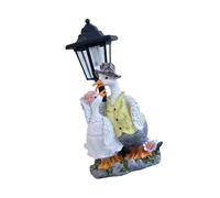 Hsyzygian Statue de jardin en forme d'oiseau pâle avec lampadaire traditionnel pour décoration extérieure résistante aux différentes conditions climatiques