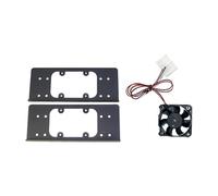 Hsyzygian Support de montage pour disque dur - Ventilateur de refroidissement pour boîtier - Optimisation du refroidissement - Contrôle de la température - Utilisation de l'espace - Support de