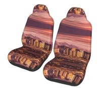 HSZSQZWH Las Vegas Sunset Lot de 2 housses de siège de voiture compatibles avec la plupart des voitures, camions, SUV ou camionnettes