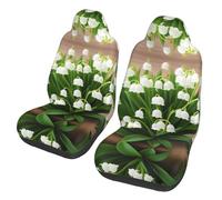 HSZSQZWH Lilies of the Valley Lot de 2 housses de siège de voiture compatibles avec la plupart des voitures, camions, SUV ou camionnettes