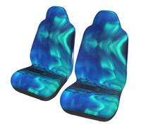 HSZSQZWH Northern Lights Lot de 2 housses de siège de voiture compatibles avec la plupart des voitures, camions, SUV ou camionnettes