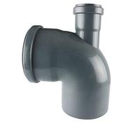 HT 90° Bogen DN 110 Einfach Doppel Abzweig DN 50 grau oben