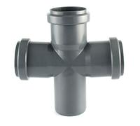 HT 90° Doppelabzweig Grau DN 110/110/110