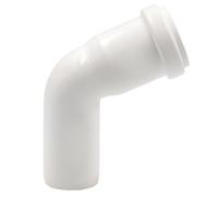 HT coude coudée tuyau de vidange d'eaux usées PVC PP DN 32 Blanc (32/67)