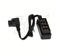 HT D-tap Boîtier répartiteur d'alimentation 4 ports 1 x mâle vers 4 x femelle P-Tap Câble adaptateur 61 cm pour batterie V-Lock Gold Mount