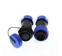 HT HE21 Connecteur étanche 9 broches Mâle Femelle Câble Prise Prise Prise Aviation Déconnexion rapide pour les dispositifs d'alimentation LED Lumière 1 set