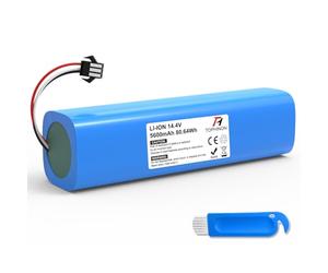 HT TopHinon 14,4 V 5600 mAh - Batterie lithium-ion de remplacement pour aspirateurs robots Proscenic M7/M8 Pro, Lydsto R1, Uoni V980 Plus, Lenovo LR1, Roidmi Eve Plus, Xiaomi Viomi S9, D800, Tesvor M1