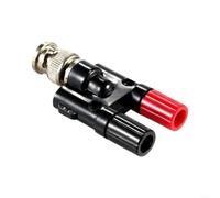 HT311 Adaptateur BNC vers prise banane : adaptateur d'essai 4 mm pour | & Multimètre, boîtier isolant robuste avec contacts métalliques, compact pour transmission de signal, test PCB et
