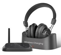 Ht5009 Plus - Casque Tv Sans Fil Pour Télévision, Voix Claire Pour Seniors, Pass-Through, Bluetooth 5.3, Chipset Qualcomm, Aptx-Adaptive, Émetteur Séparé Et Station De Charge, 50H D'Autonomie
