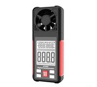 Ht605 Anémomètre numérique portable avec testeur de température et d'humidité 7 unités LCD rétroéclairé pour utilisation en extérieur Hvac Noir
